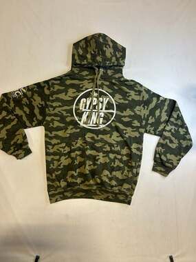 Gypsy King Tyson Fury WBC Goldstar Camo Pullover Hoodie Size Small